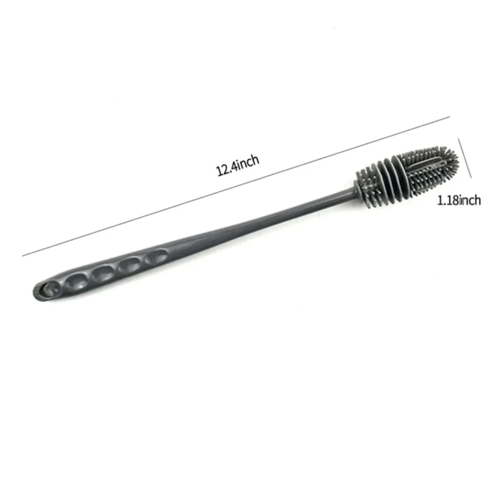 Long Handle Silicone Cup Brush, Perfect For Cleaning Tumblers, Glass Mugs,